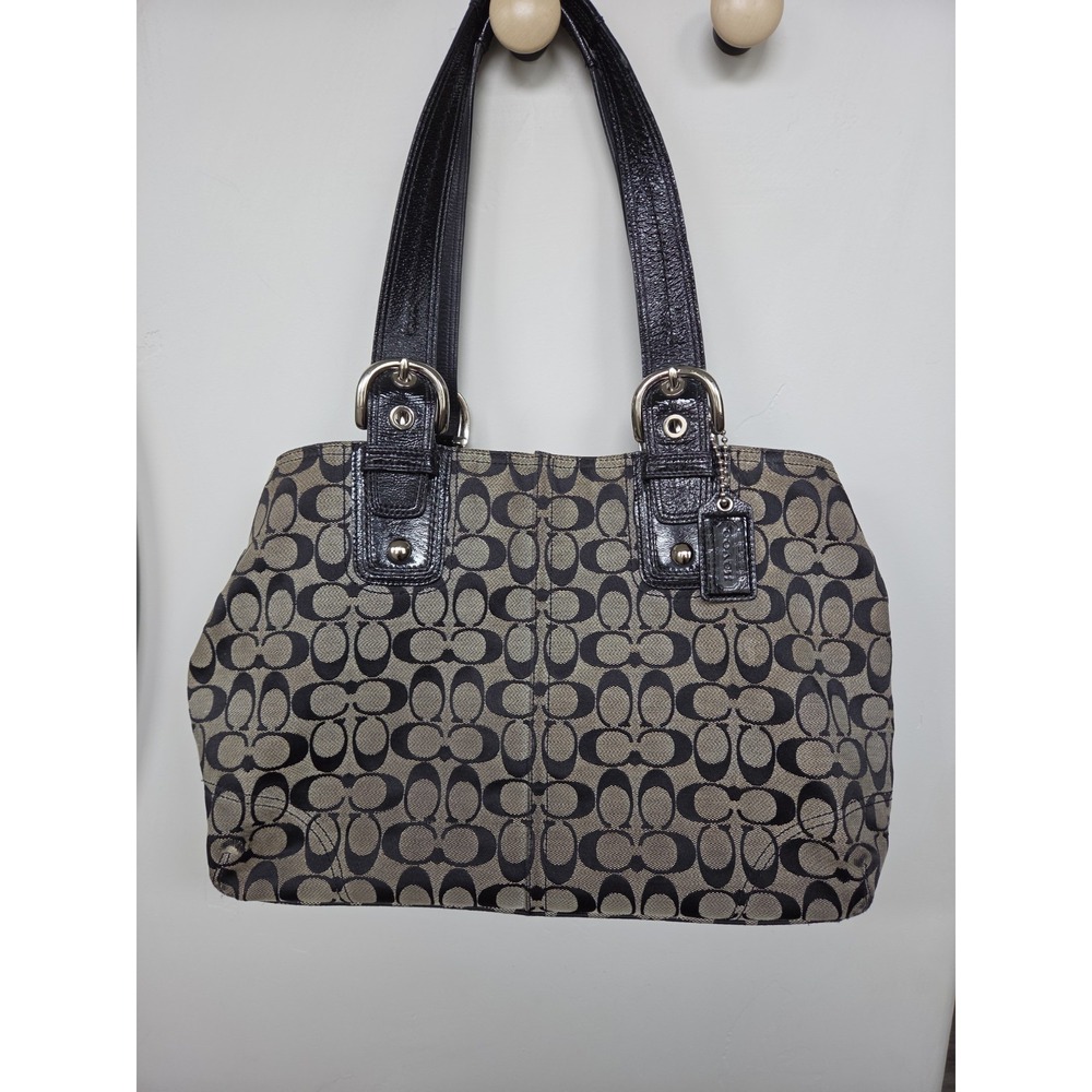 Coach Vintage-Y2K Signature C Canvas Tote F13118 15" Jacquard Bag